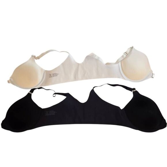Soma Womens Black White Two Underwire Front Closure Full Coverage Bras 38B - Picture 8 of 12